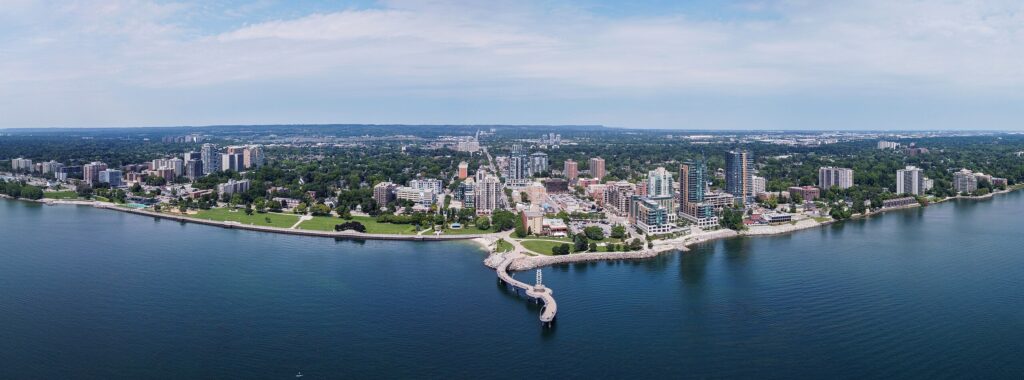 Burlington, Ontario skyline and waterfront