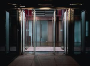 Commercial building entrance